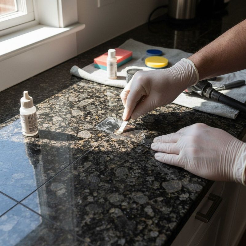 Marble Floor Repair detail